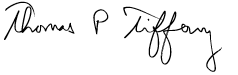 Thomas P Tiffany signature